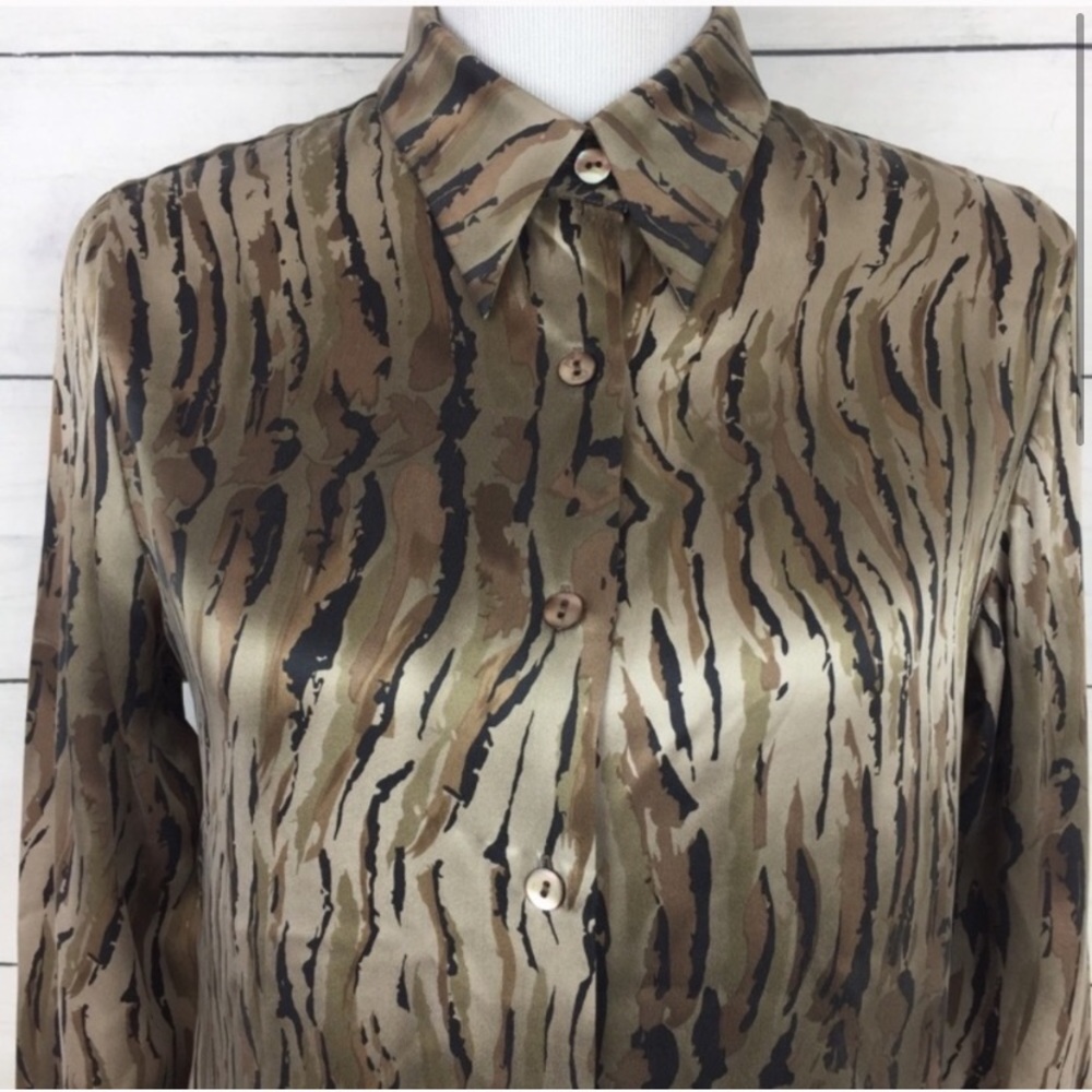 Equipment Printed Silk Button-Down Blouse - image 3